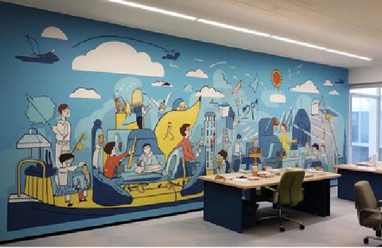 抚州办公室墙绘的特点。